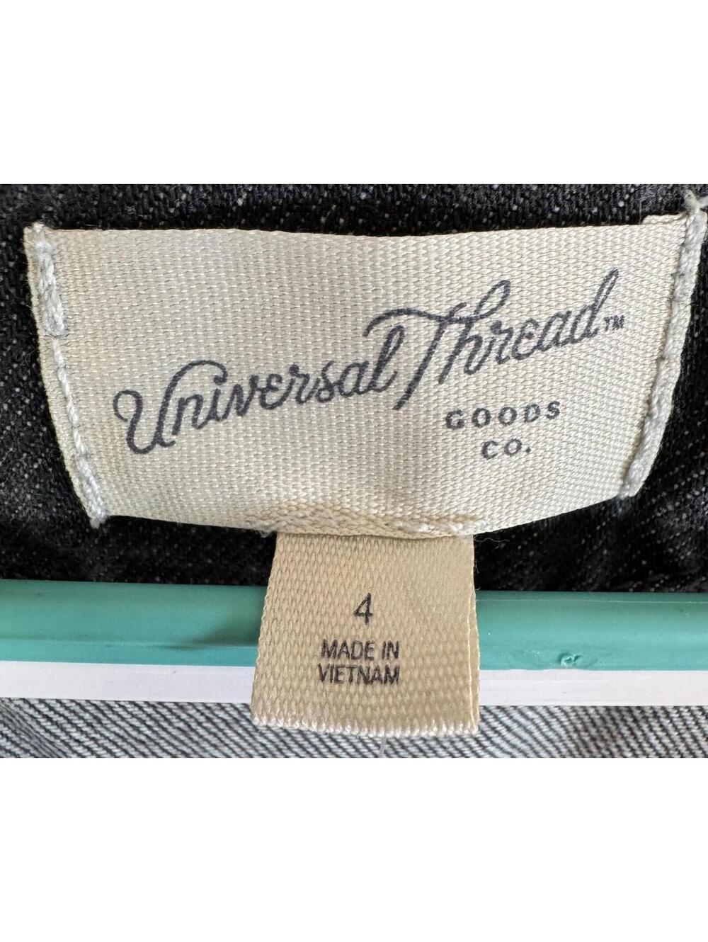 Universal Thread Denim Jumpsuit Black Wide Leg Cropped Women's Size 4 NEW!! - Picture 3 of 8